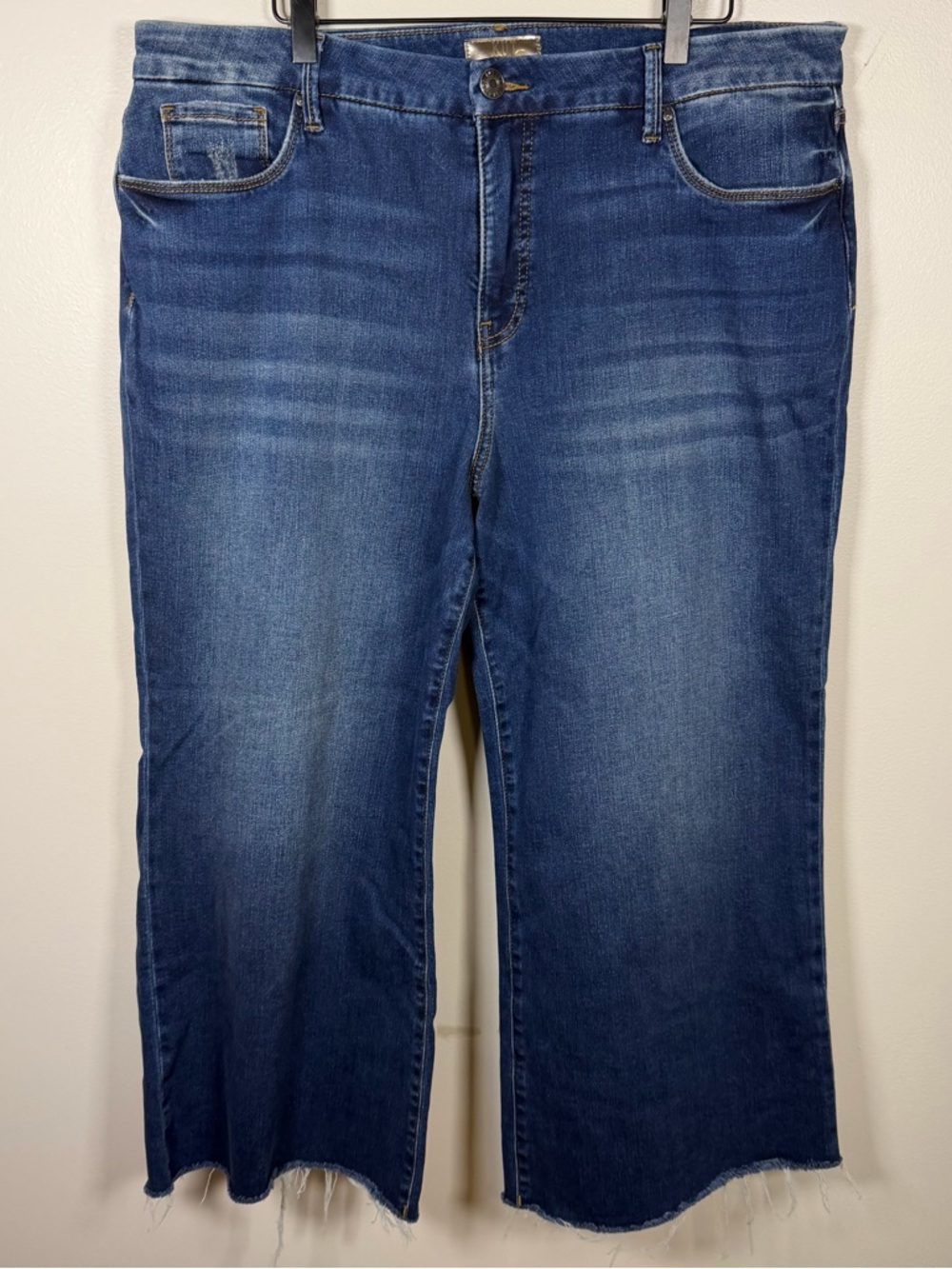 Kut From The Kloth Meg Fab Ab Wide Leg High Rise Blue Jeans Womens Size 18P - Picture 2 of 7
